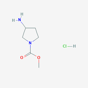 molecular formula C6H13ClN2O2 B1464049 Methyl 3-aminopyrrolidine-1-carboxylate hydrochloride CAS No. 1354959-93-5