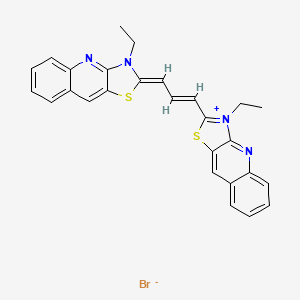 (2Z)-3-ethyl-2-[(E)-3-(3-ethyl-[1,3]thiazolo[4,5-b]quinolin-3-ium-2-yl)prop-2-enylidene]-[1,3]thiazolo[4,5-b]quinoline;bromide