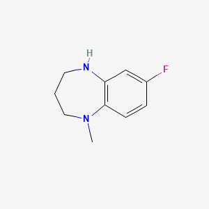 molecular formula C10H13FN2 B1464071 7-fluoro-1-methyl-2,3,4,5-tetrahydro-1H-1,5-benzodiazepine CAS No. 1334148-13-8
