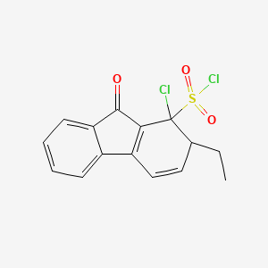 1-Chloro-2-ethyl-9-oxo-2,9-dihydro-1H-fluorene-1-sulfonyl chloride