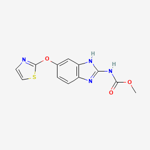 Methyl {6-[(1,3-thiazol-2-yl)oxy]-1H-benzimidazol-2-yl}carbamate