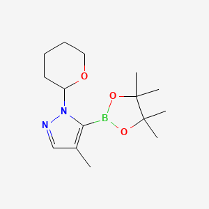 4-methyl-1-(tetrahydro-2H-pyran-2-yl)-5-(4,4,5,5-tetramethyl-1,3,2-dioxaborolan-2-yl)-1H-pyrazole