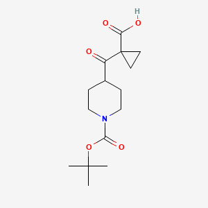 1-{[1-(tert-Butoxycarbonyl)-4-piperidinyl]carbonyl}cyclopropanecarboxylic acid