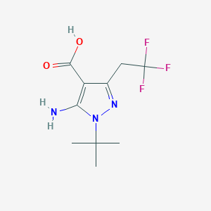 5-Amino-1-(tert-butyl)-3-(2,2,2-trifluoroethyl)-1H-pyrazole-4-carboxylic acid