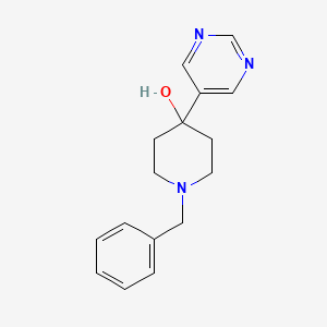 molecular formula C16H19N3O B1464082 1-Benzyl-4-(5-pyrimidinyl)-4-piperidinol CAS No. 1353503-37-3