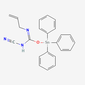 {(E)-[(Prop-2-en-1-yl)imino][(triphenylstannyl)oxy]methyl}cyanamide