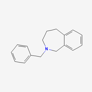 molecular formula C17H19N B14640865 1H-2-Benzazepine, 2,3,4,5-tetrahydro-2-(phenylmethyl)- CAS No. 54311-89-6