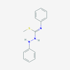 molecular formula C14H15N3S B14640889 Methyl N,2-diphenylhydrazine-1-carboximidothioate CAS No. 54211-56-2