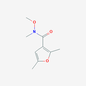 molecular formula C9H13NO3 B1464101 N-methoxy-N,2,5-trimethylfuran-3-carboxamide CAS No. 1339168-43-2