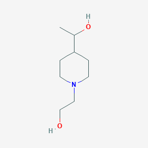 molecular formula C9H19NO2 B1464104 2-(4-(1-Hydroxyethyl)piperidin-1-yl)ethan-1-ol CAS No. 1696339-20-4
