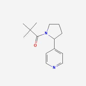 molecular formula C14H20N2O B1464111 2,2-二甲基-1-[2-(吡啶-4-基)吡咯烷-1-基]丙酮 CAS No. 1378852-38-0