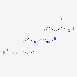 molecular formula C11H15N3O3 B1464112 6-(4-(Hydroxymethyl)piperidin-1-yl)pyridazine-3-carboxylic acid CAS No. 1178931-24-2