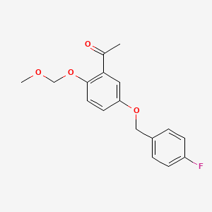 molecular formula C17H17FO4 B1464114 1-[5-(4-氟苄氧基)-2-甲氧基甲氧基苯基]-乙酮 CAS No. 500370-53-6