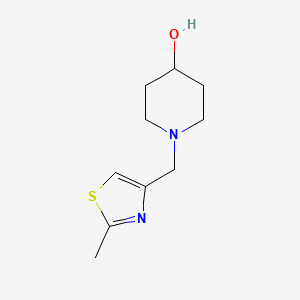 molecular formula C10H16N2OS B1464119 1-((2-Methylthiazol-4-yl)methyl)piperidin-4-ol CAS No. 1247446-43-0