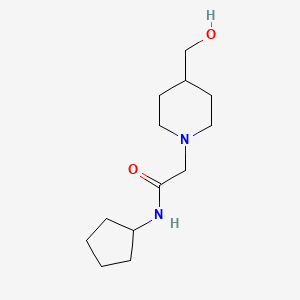 molecular formula C13H24N2O2 B1464124 N-cyclopentyl-2-[4-(hydroxymethyl)piperidin-1-yl]acetamide CAS No. 1457895-40-7