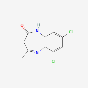 molecular formula C10H8Cl2N2O B14641253 6,8-Dichloro-4-methyl-1,3-dihydro-2H-1,5-benzodiazepin-2-one CAS No. 53489-75-1