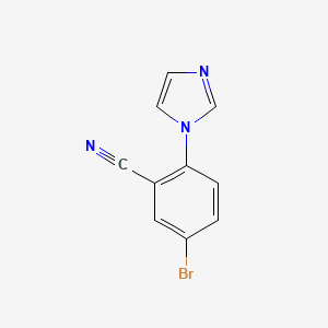 molecular formula C10H6BrN3 B1464129 5-溴-2-(1H-咪唑-1-基)苯甲腈 CAS No. 530080-31-0