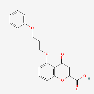 4-Oxo-5-(3-phenoxypropoxy)-4H-1-benzopyran-2-carboxylic acid