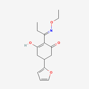 2-[(E)-N-ethoxy-C-ethylcarbonimidoyl]-5-(furan-2-yl)-3-hydroxycyclohex-2-en-1-one