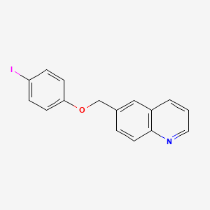 molecular formula C16H12INO B1464148 6-(4-Iodophenoxymethyl)quinoline CAS No. 1306628-09-0