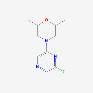 molecular formula C10H14ClN3O B1464158 4-(6-Chloropyrazin-2-yl)-2,6-dimethylmorpholine CAS No. 1249656-79-8