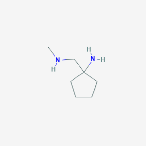 molecular formula C7H16N2 B1464172 1-[(Methylamino)methyl]cyclopentan-1-amine CAS No. 5062-69-1