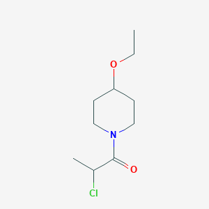 molecular formula C10H18ClNO2 B1464173 2-Chloro-1-(4-ethoxypiperidin-1-yl)propan-1-one CAS No. 1250980-48-3