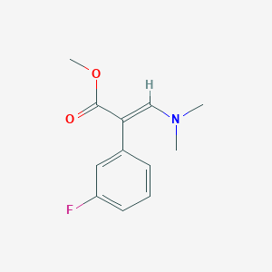 molecular formula C12H14FNO2 B1464180 Methyl (E)-3-(dimethylamino)-2-(3-fluorophenyl)-2-propenoate CAS No. 1353519-24-0