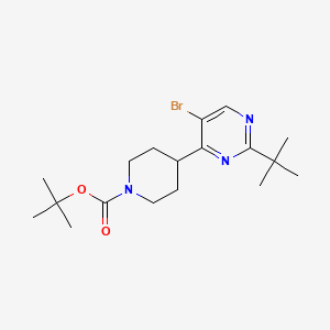 tert-Butyl 4-[5-bromo-2-(tert-butyl)-4-pyrimidinyl]-1-piperidinecarboxylate