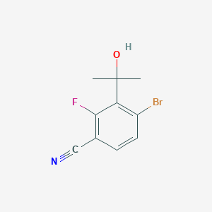molecular formula C10H9BrFNO B1464182 4-Bromo-2-fluoro-3-(1-hydroxy-1-methylethyl)benzonitrile CAS No. 1353505-63-1