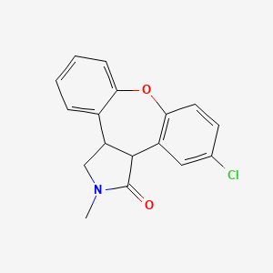 molecular formula C17H14ClNO2 B1464196 11-Chloro-2-methyl-2,3,3a,12b-tetrahydro-1H-dibenzo[2,3:6,7]oxepino[4,5-c]pyrrol-1-one CAS No. 1180843-77-9