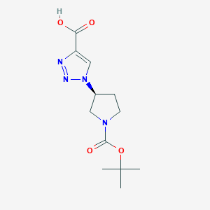 1-[(3S)-1-(tert-Butoxycarbonyl)pyrrolidinyl]-1H-1,2,3-triazole-4-carboxylic acid