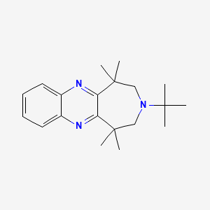 molecular formula C20H29N3 B14641988 3-Tert-butyl-1,1,5,5-tetramethyl-2,3,4,5-tetrahydro-1h-azepino[4,5-b]quinoxaline CAS No. 55886-46-9