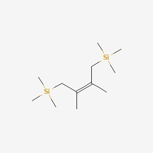 molecular formula C12H28Si2 B14641995 Silane, (2,3-dimethyl-2-butene-1,4-diyl)bis(trimethyl-, Z- CAS No. 55531-95-8