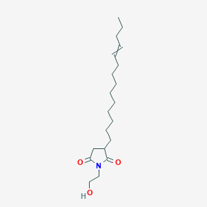 molecular formula C20H35NO3 B14642168 2,5-Pyrrolidinedione, 1-(2-hydroxyethyl)-3-(tetradecenyl)- CAS No. 56418-17-8