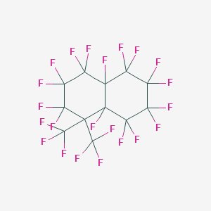 molecular formula C12F22 B14642198 1,1,2,2,3,3,4,4,4a,5,5,6,6,7,7,8a-Hexadecafluoro-8,8-bis(trifluoromethyl)decahydronaphthalene 