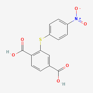 2-[(4-Nitrophenyl)sulfanyl]benzene-1,4-dicarboxylic acid