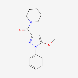 molecular formula C16H19N3O2 B14642254 (5-Methoxy-1-phenyl-1H-pyrazol-3-yl)(piperidin-1-yl)methanone CAS No. 55227-70-8