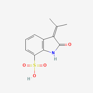 molecular formula C11H11NO4S B1464227 3-(1-Methylethylidene)-2-oxo-7-indolinesulfonic acid CAS No. 912770-46-8