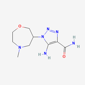 molecular formula C9H16N6O2 B1464230 5-Amino-1-(4-methyl-1,4-oxazepan-6-yl)-1H-1,2,3-triazole-4-carboxamide CAS No. 1353504-76-3
