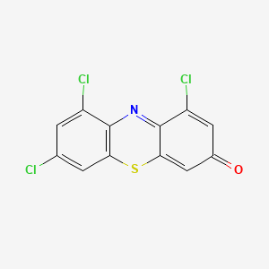 molecular formula C12H4Cl3NOS B14642310 1,7,9-Trichloro-3H-phenothiazin-3-one CAS No. 54416-53-4