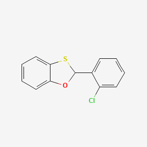 molecular formula C13H9ClOS B14642313 1,3-Benzoxathiole, 2-(2-chlorophenyl)- CAS No. 55148-76-0