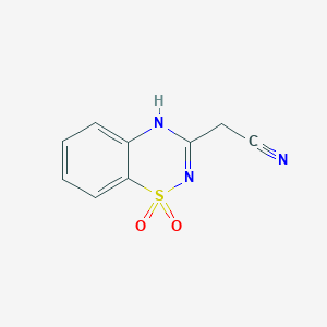 (1,1-Dioxo-1,4-dihydro-1lambda~6~,2,4-benzothiadiazin-3-yl)acetonitrile