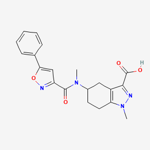 1-Methyl-5-{methyl[(5-phenyl-3-isoxazolyl)carbonyl]amino}-4,5,6,7-tetrahydro-1H-indazole-3-carboxylic acid