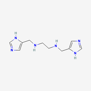 molecular formula C10H16N6 B14642398 N~1~,N~2~-Bis[(1H-imidazol-5-yl)methyl]ethane-1,2-diamine CAS No. 53596-58-0