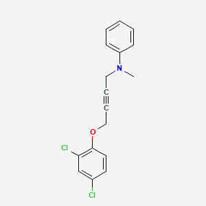 molecular formula C17H15Cl2NO B14642421 N-[4-(2,4-Dichlorophenoxy)but-2-yn-1-yl]-N-methylaniline CAS No. 54185-99-8