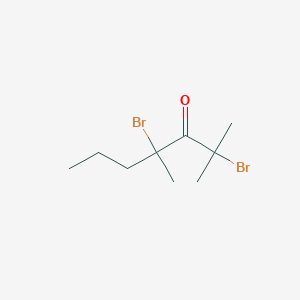 molecular formula C9H16Br2O B14642447 2,4-Dibromo-2,4-dimethylheptan-3-one CAS No. 56829-63-1