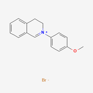 molecular formula C16H16BrNO B14642451 2-(4-Methoxyphenyl)-3,4-dihydroisoquinolin-2-ium bromide CAS No. 55662-90-3