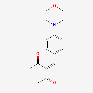 molecular formula C16H19NO3 B1464247 3-[4-(4-Morpholinyl)benzylidene]-2,4-pentanedione CAS No. 1353499-84-9