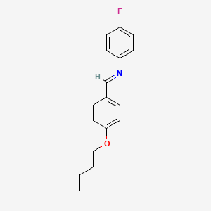 molecular formula C17H18FNO B14642481 (E)-1-(4-Butoxyphenyl)-N-(4-fluorophenyl)methanimine CAS No. 56544-27-5